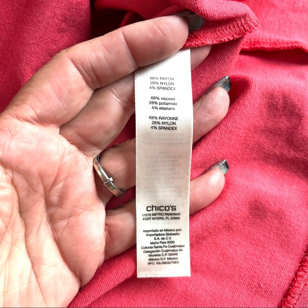 Chico's Coral Ponte Dress Size 2 (12/14) - Picture 8 of 8